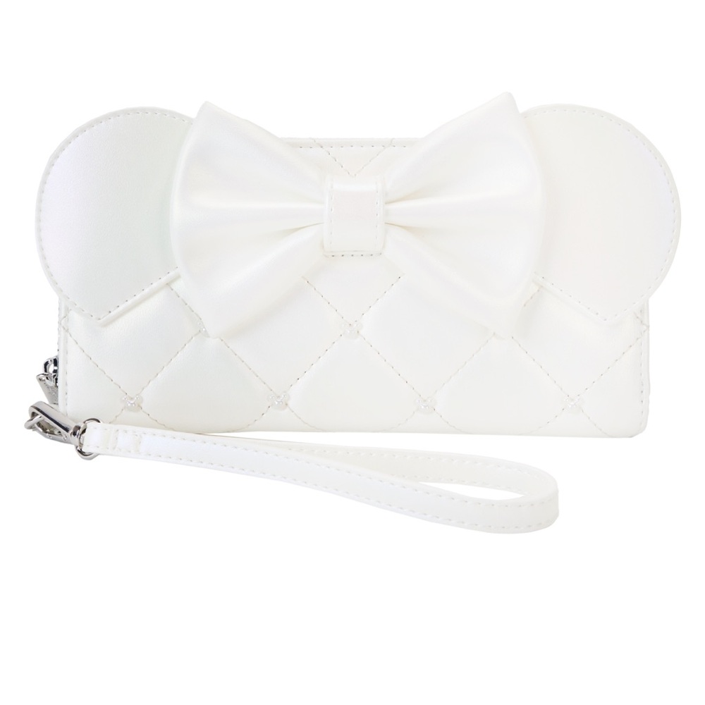 Loungefly- DISNEY - Minnie Mouse Iridescent Wedding Zip Around Wristlet Wallet
